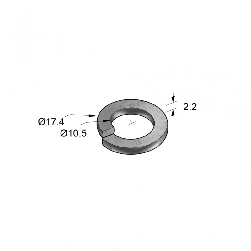 GROVER WASHER M10 GALVANIZED WASHERS